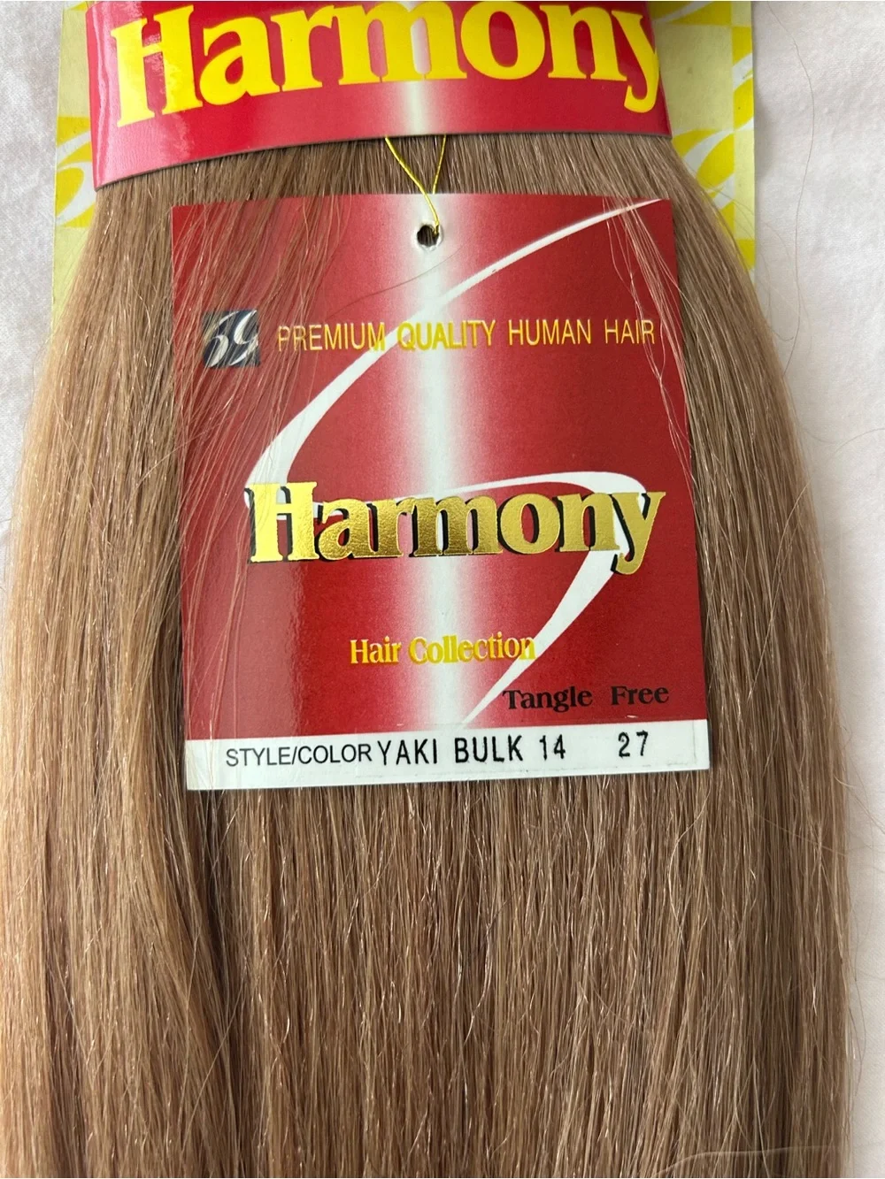 14 inch Yaki Bulk Hair 100% Human Hair Color 27 by Harmony Hair Collection